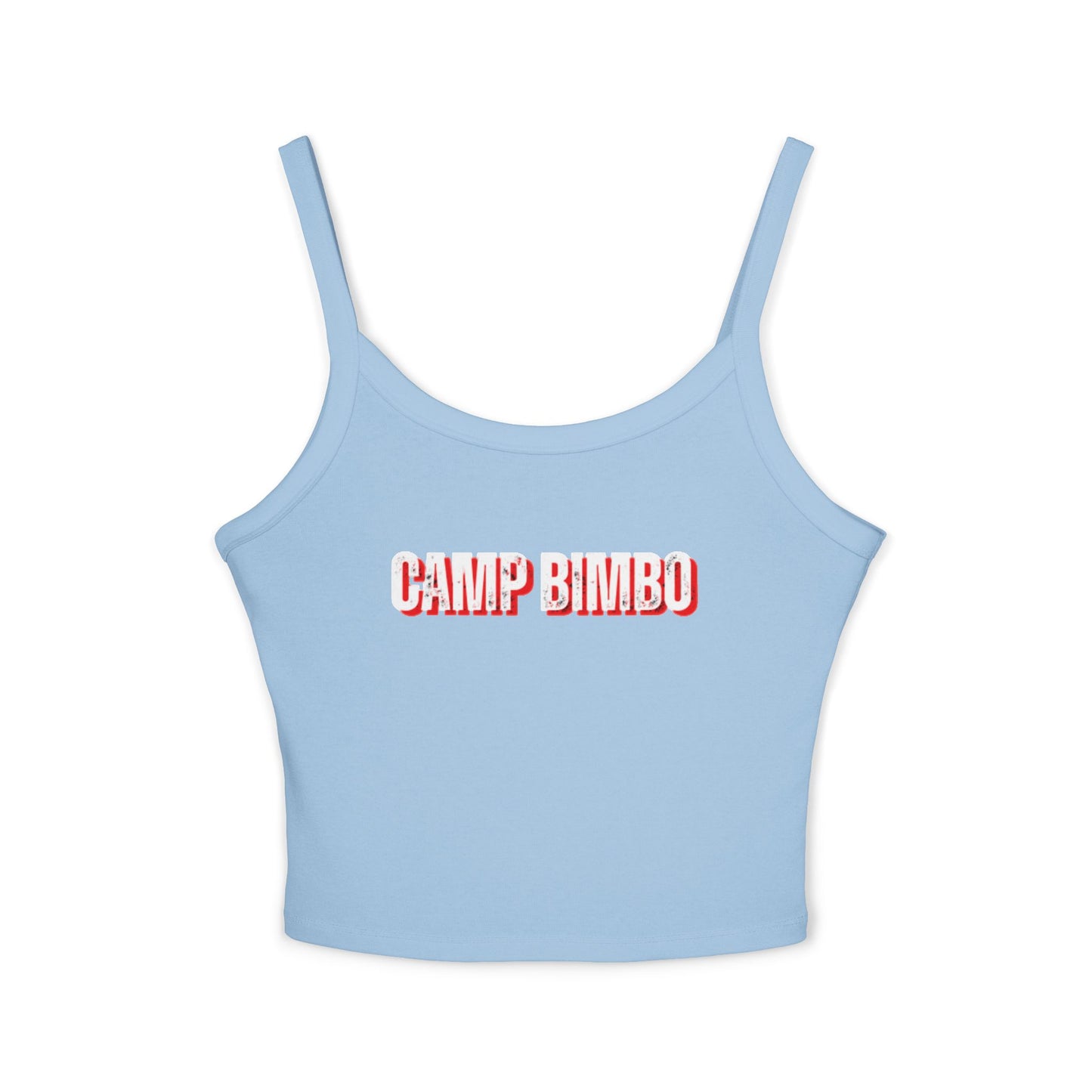 Camp Bimbo Women's Spaghetti Strap Tank Top, Cute Summer Top, Casual Wear, Vacation Outfit, Festival Clothing, Beach Attire, Gift Idea