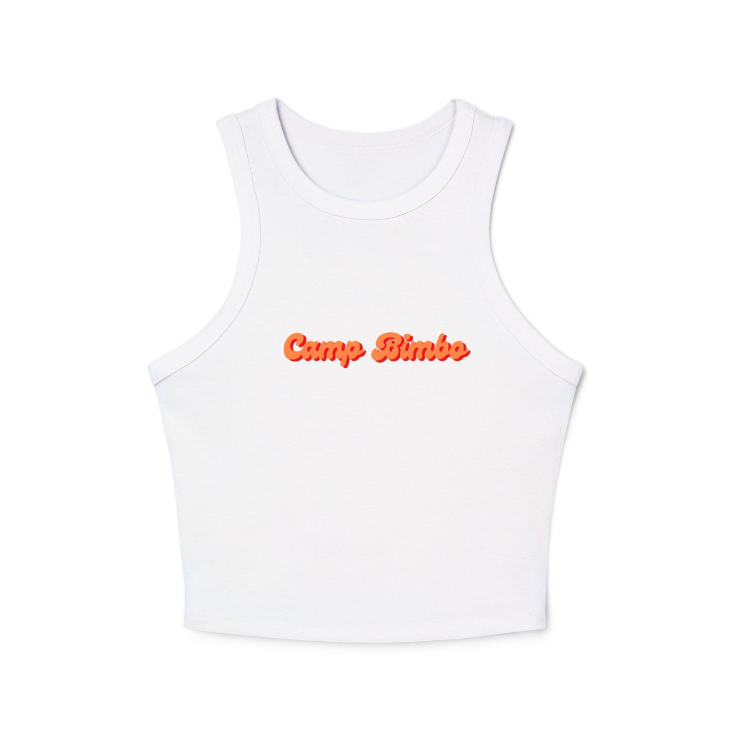 Bimbo- Racer Tank Top, Women's Tank Top, Flirty Sleeveless Shirt, Athletic Ribbed Top, Fun Workout Apparel