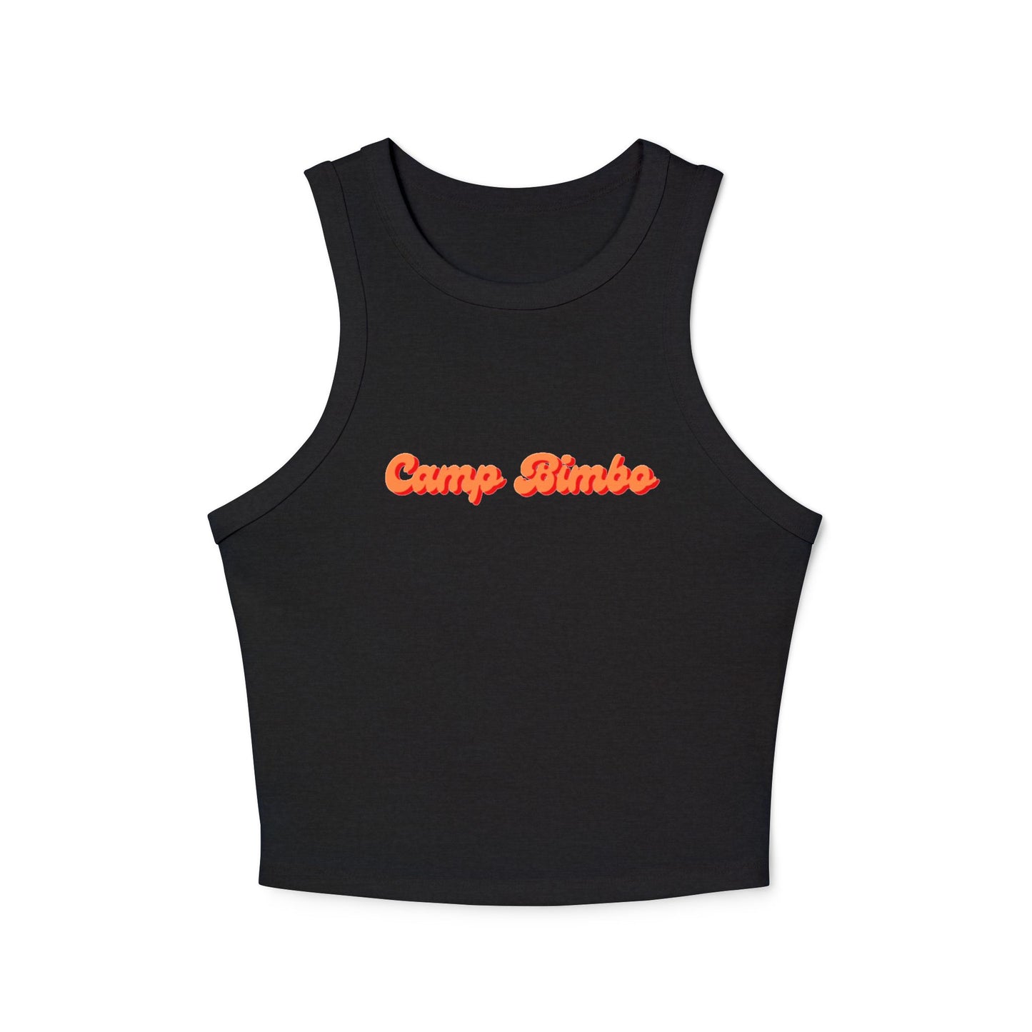 Camp Blimbo Micro Rib Racer Tank Top, Summer Casual Wear, Festival Outfit, Gift for Camp Lovers, Cute Layering Top
