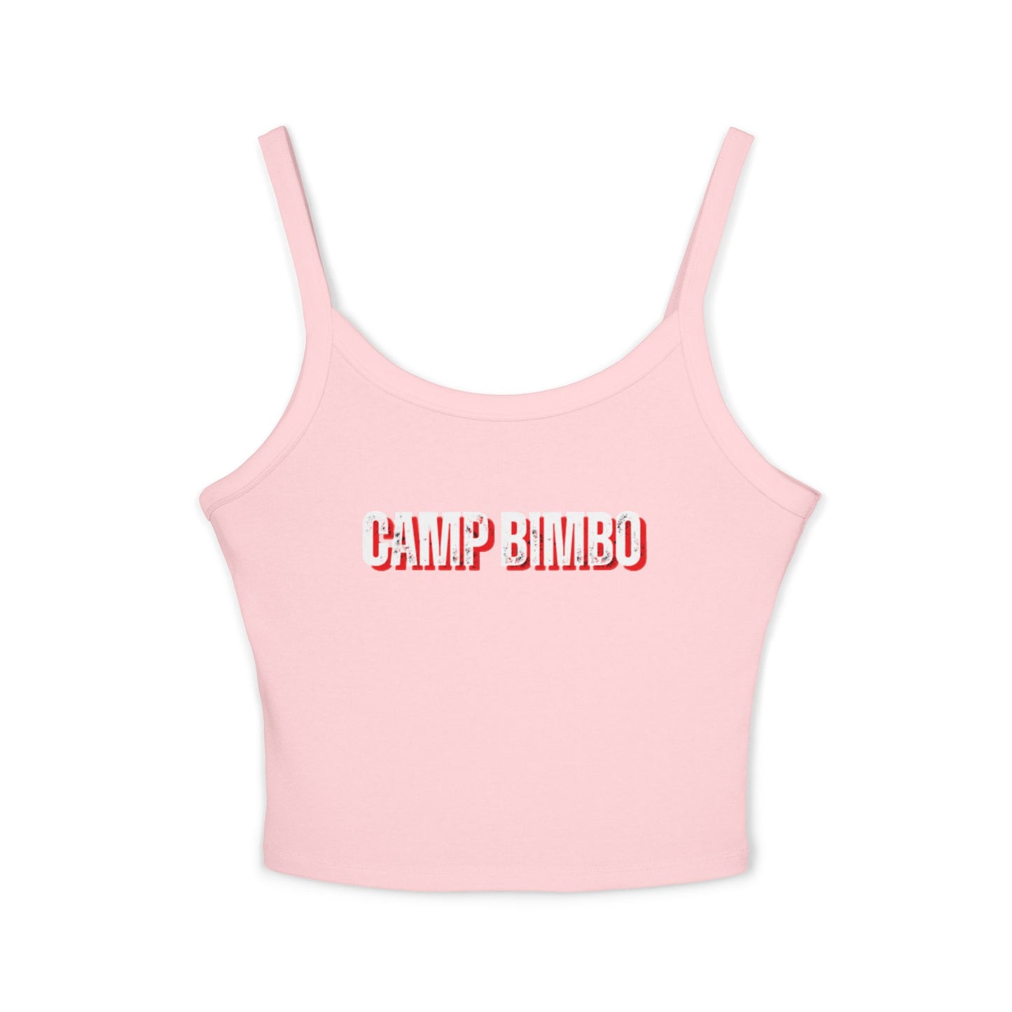 Camp Bimbo Women's Spaghetti Strap Tank Top, Cute Summer Top, Casual Wear, Vacation Outfit, Festival Clothing, Beach Attire, Gift Idea