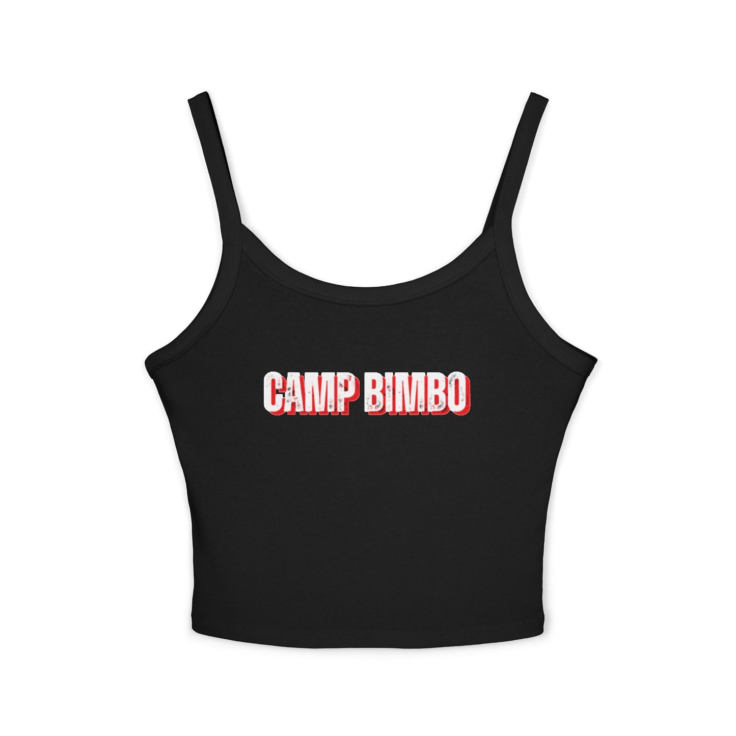 Camp Bimbo Women's Spaghetti Strap Tank Top, Cute Summer Top, Casual Wear, Vacation Outfit, Festival Clothing, Beach Attire, Gift Idea