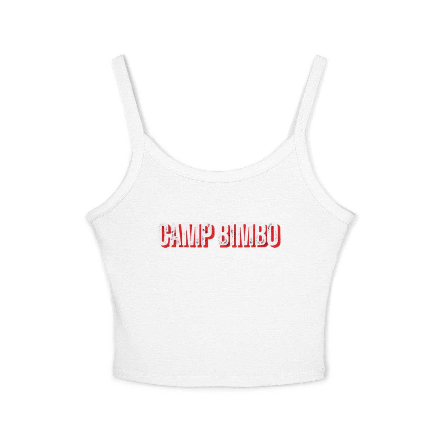 Camp Bimbo Women's Spaghetti Strap Tank Top, Cute Summer Top, Casual Wear, Vacation Outfit, Festival Clothing, Beach Attire, Gift Idea