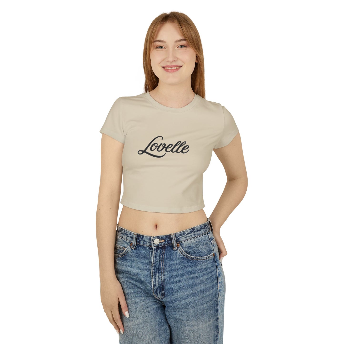 'Lovelle' Baby Tee - Stylish Crop Top, Summer Fashion, Perfect Gift, Trendy Tee, Casual Wear
