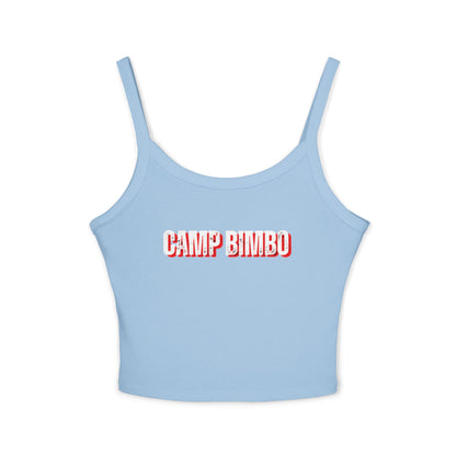 Camp Bimbo Women's Spaghetti Strap Tank Top, Cute Summer Top, Casual Wear, Vacation Outfit, Festival Clothing, Beach Attire, Gift Idea