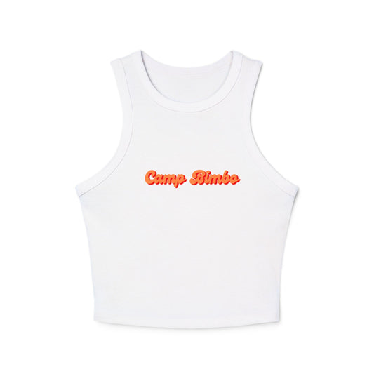 Bimbo- Racer Tank Top, Women's Tank Top, Flirty Sleeveless Shirt, Athletic Ribbed Top, Fun Workout Apparel