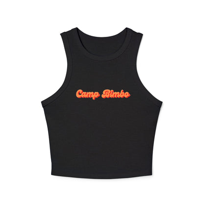 Camp Blimbo Micro Rib Racer Tank Top, Summer Casual Wear, Festival Outfit, Gift for Camp Lovers, Cute Layering Top