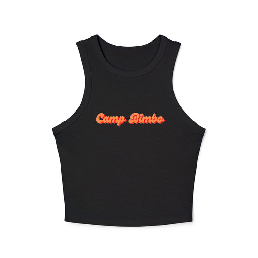 Camp Blimbo Micro Rib Racer Tank Top, Summer Casual Wear, Festival Outfit, Gift for Camp Lovers, Cute Layering Top