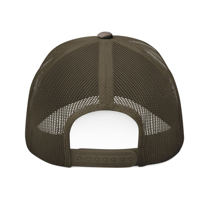 Camp Bimbo Trendy Camouflage Trucker Hat, Stylish Outdoor Cap, Gift for Camping Lovers, Adjustable Hat for All Occasions