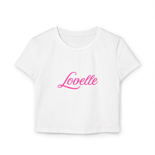 'Lovelle' Baby Tee - Stylish Crop Top, Summer Fashion, Perfect Gift, Trendy Tee, Casual Wear