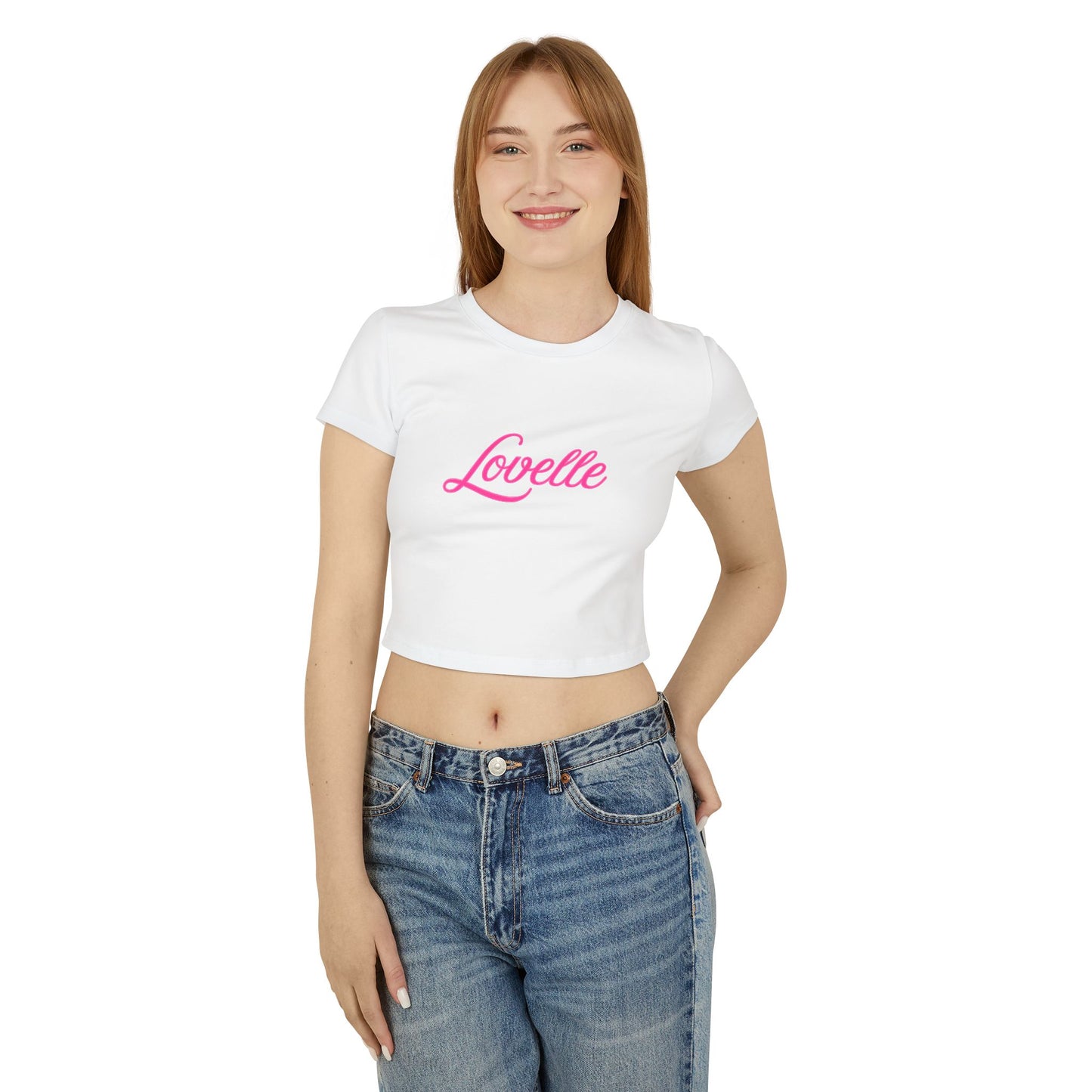 'Lovelle' Baby Tee - Stylish Crop Top, Summer Fashion, Perfect Gift, Trendy Tee, Casual Wear