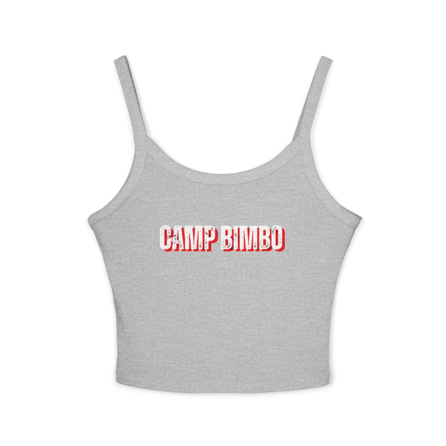 Camp Bimbo Women's Spaghetti Strap Tank Top, Cute Summer Top, Casual Wear, Vacation Outfit, Festival Clothing, Beach Attire, Gift Idea
