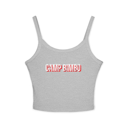 Camp Bimbo Women's Spaghetti Strap Tank Top, Cute Summer Top, Casual Wear, Vacation Outfit, Festival Clothing, Beach Attire, Gift Idea