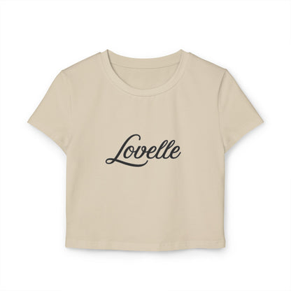 'Lovelle' Baby Tee - Stylish Crop Top, Summer Fashion, Perfect Gift, Trendy Tee, Casual Wear