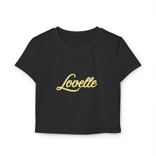 'Lovelle' Baby Tee - Stylish Crop Top, Summer Fashion, Perfect Gift, Trendy Tee, Casual Wear