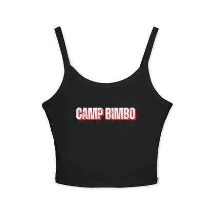 Camp Bimbo Women's Spaghetti Strap Tank Top, Cute Summer Top, Casual Wear, Vacation Outfit, Festival Clothing, Beach Attire, Gift Idea