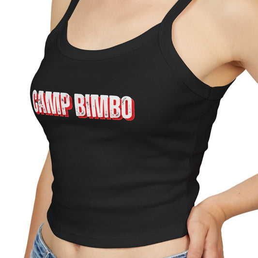 Camp Bimbo Women's Spaghetti Strap Tank Top, Cute Summer Top, Casual Wear, Vacation Outfit, Festival Clothing, Beach Attire, Gift Idea