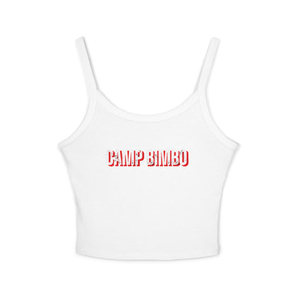 Camp Bimbo Women's Spaghetti Strap Tank Top, Cute Summer Top, Casual Wear, Vacation Outfit, Festival Clothing, Beach Attire, Gift Idea