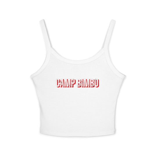 Camp Bimbo Women's Spaghetti Strap Tank Top, Cute Summer Top, Casual Wear, Vacation Outfit, Festival Clothing, Beach Attire, Gift Idea