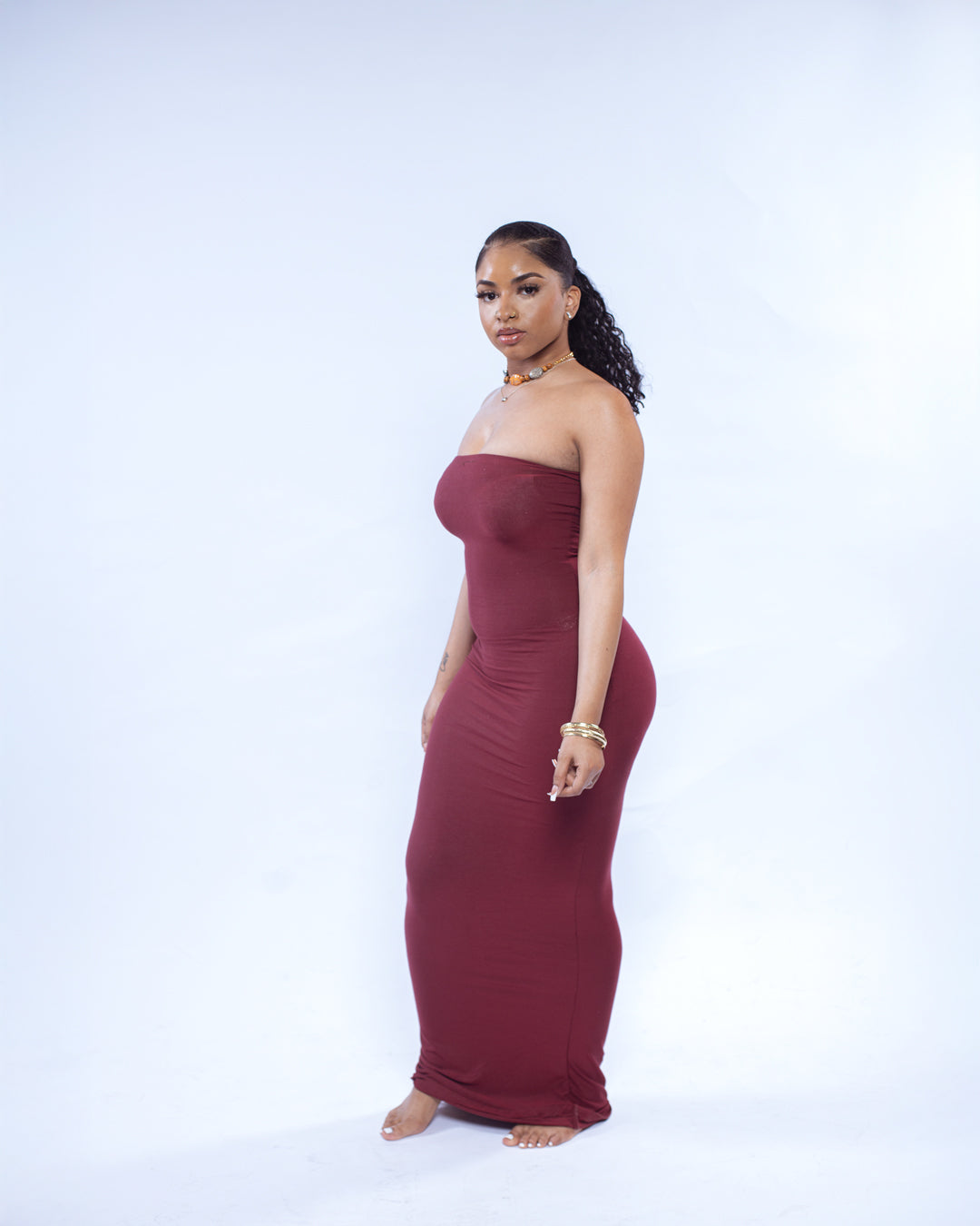 ROSA - Tube Body-con Maxi Dress