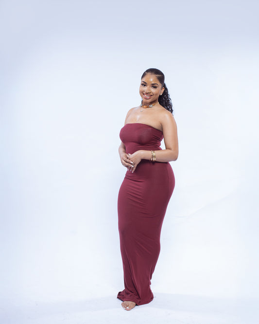 ROSA - Tube Body-con Maxi Dress