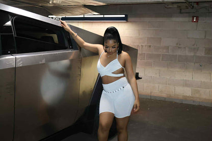 "CRYSTAL" Biker Short Set